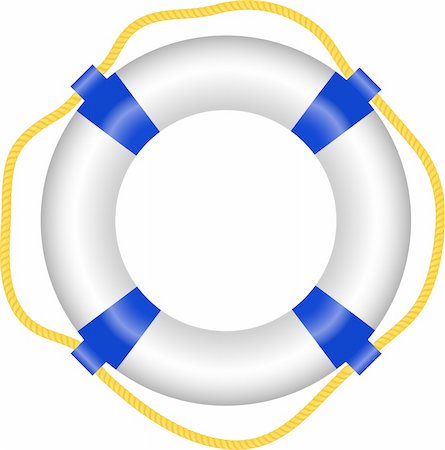 simsearch:400-08221601,k - Lifebuoy, isolated on white, vector Stock Photo - Budget Royalty-Free & Subscription, Code: 400-04600874