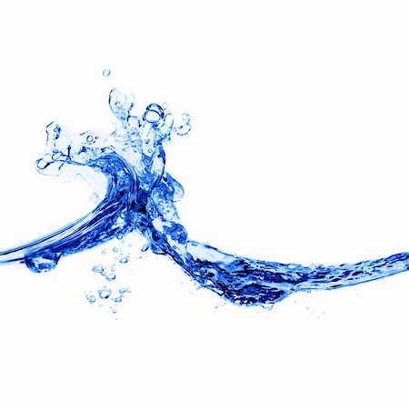 Crisp, clean, blue water photographed against a white background. Fotografie stock - Microstock e Abbonamento, Codice: 400-04600939