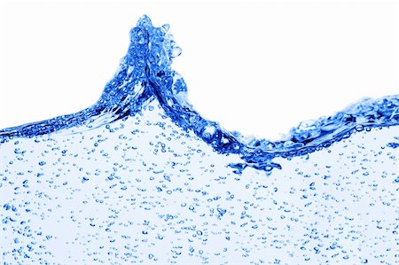 Crisp, clean, blue water photographed against a white background. Stock Photo - Budget Royalty-Free & Subscription, Code: 400-04600941