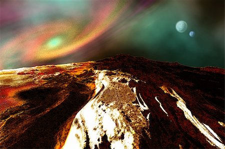 simsearch:400-04618398,k - Cosmic landscape of an alien planet. Stockbilder - Microstock & Abonnement, Bildnummer: 400-04600952