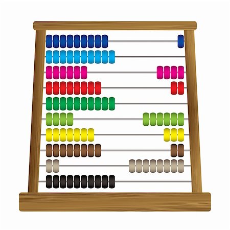 simsearch:400-05682310,k - brightly colored abacus with wooden frame and metal bars Stockbilder - Microstock & Abonnement, Bildnummer: 400-04601042