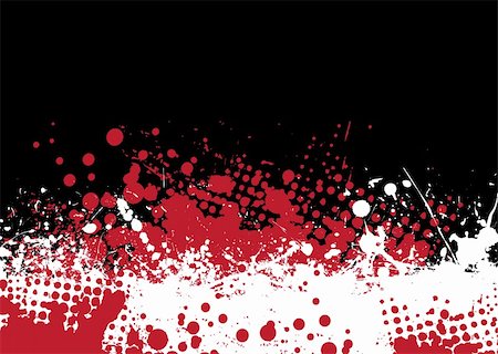 red and black splashes of paint - Blood splat abstract background with red and white ink pools Stock Photo - Budget Royalty-Free & Subscription, Code: 400-04601043