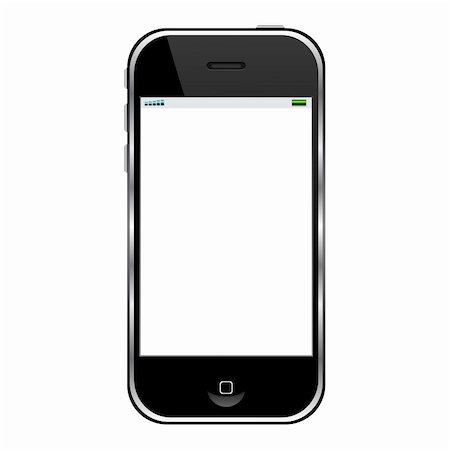 simsearch:400-05733549,k - Modern cell phone isolated over white background Photographie de stock - Aubaine LD & Abonnement, Code: 400-04601345