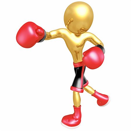 simsearch:400-07047642,k - A Boxing Concept And Presentation Figure In 3D Stock Photo - Budget Royalty-Free & Subscription, Code: 400-04601512
