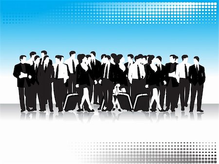 Group of business peoples, black silhouettes Stock Photo - Budget Royalty-Free & Subscription, Code: 400-04602286