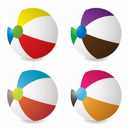 simsearch:400-04766687,k - collection of beach balls with modern colours and shadow Foto de stock - Super Valor sin royalties y Suscripción, Código: 400-04602348