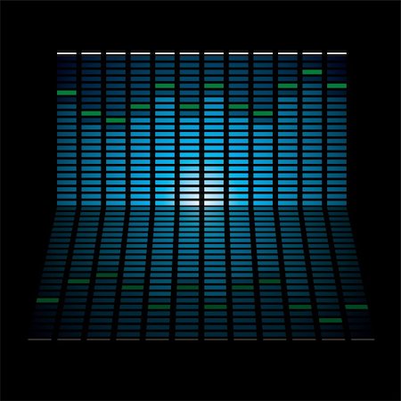simsearch:400-04599274,k - Musical graph with glowing lights and reflection in black background Stockbilder - Microstock & Abonnement, Bildnummer: 400-04602357