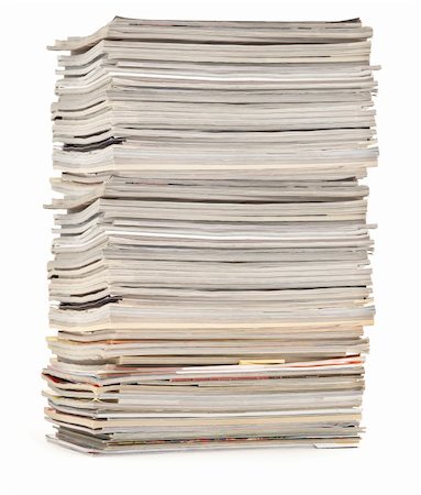 simsearch:400-06568755,k - large pile of colorful magazines isolated on white background Stock Photo - Budget Royalty-Free & Subscription, Code: 400-04602436