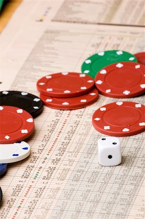 simsearch:400-04880391,k - dice and casino chips on a stock market chart Photographie de stock - Aubaine LD & Abonnement, Code: 400-04602831