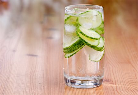 A tasty cucumber carbonated water beverage Stock Photo - Budget Royalty-Free & Subscription, Code: 400-04602869