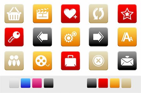 vector website and internet icons 2 box series Stock Photo - Budget Royalty-Free & Subscription, Code: 400-04603012