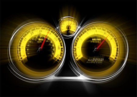 simsearch:400-07299922,k - Speedometer illustration with vivid colors Stockbilder - Microstock & Abonnement, Bildnummer: 400-04603064