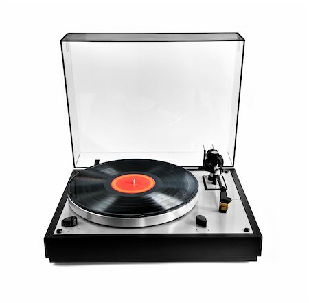 record isolated - Isolated manual record player with spinning vinyl lp Stock Photo - Budget Royalty-Free & Subscription, Code: 400-04603526