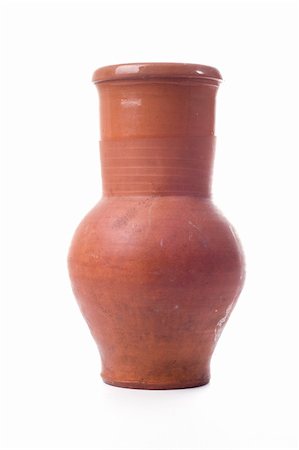 simsearch:400-03968646,k - Clay pot of manual work on the white background Stock Photo - Budget Royalty-Free & Subscription, Code: 400-04603658
