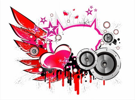 simsearch:400-04111274,k - Grunge Style music and love background Stock Photo - Budget Royalty-Free & Subscription, Code: 400-04603682