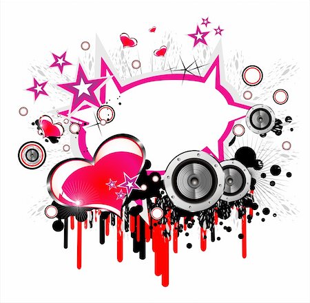 simsearch:400-04111274,k - Colorful Love and music background Stock Photo - Budget Royalty-Free & Subscription, Code: 400-04603683