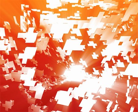 simsearch:400-08492092,k - Abstract background illustration of shattered exploding geometric shapes Fotografie stock - Microstock e Abbonamento, Codice: 400-04614255