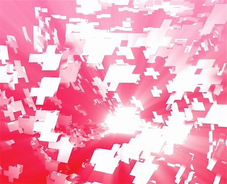 simsearch:400-08492092,k - Abstract background illustration of shattered exploding geometric shapes Fotografie stock - Microstock e Abbonamento, Codice: 400-04614256