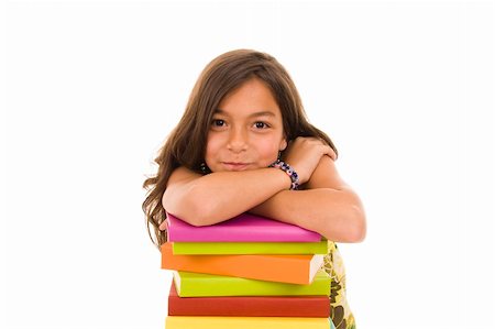 simsearch:400-06747549,k - Happy young girl with colorful books Foto de stock - Super Valor sin royalties y Suscripción, Código: 400-04614335