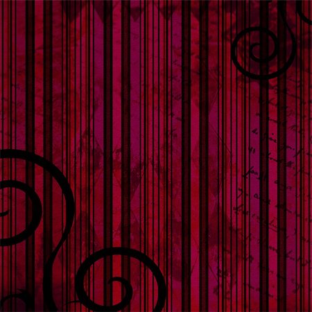 Grunge striped background in deep red and pink with swirls Stockbilder - Microstock & Abonnement, Bildnummer: 400-04614723