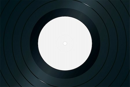 Close-up of gramophone record. High-detailed vector artwork. Stock Photo - Budget Royalty-Free & Subscription, Code: 400-04614736