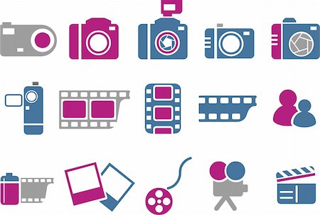 Vector icons pack - Blue-Fuchsia Series, photo collection Stock Photo - Budget Royalty-Free & Subscription, Code: 400-04615241