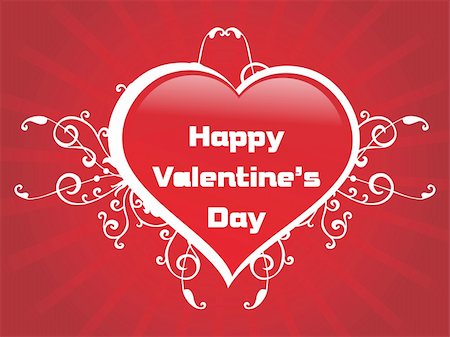 simsearch:400-04110128,k - red valentine heart with curls, vector illustration Photographie de stock - Aubaine LD & Abonnement, Code: 400-04615434