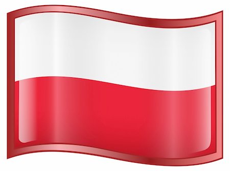 simsearch:400-04615817,k - Vector - EPS 9 format. Image - Poland Flag Icon, isolated on white background. Foto de stock - Royalty-Free Super Valor e Assinatura, Número: 400-04615597