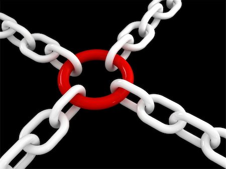 simsearch:400-04359676,k - red 3d ring link different white chain Stock Photo - Budget Royalty-Free & Subscription, Code: 400-04615609