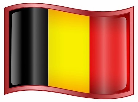 simsearch:400-04615817,k - Vector - EPS 9 format. Image - Belgium Flag Icon, isolated on white background. Foto de stock - Royalty-Free Super Valor e Assinatura, Número: 400-04615618