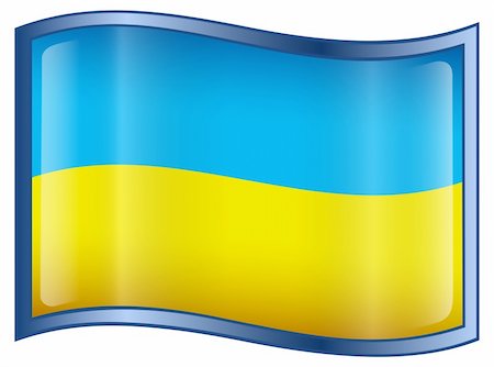 Vector - EPS 9 format. Image - Ukraine Flag Icon, isolated on white background. Stock Photo - Budget Royalty-Free & Subscription, Code: 400-04615628