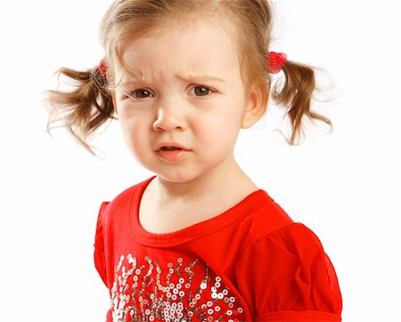 simsearch:400-04637418,k - Portrait of a displeased toddler isolated over white Stock Photo - Budget Royalty-Free & Subscription, Code: 400-04615757