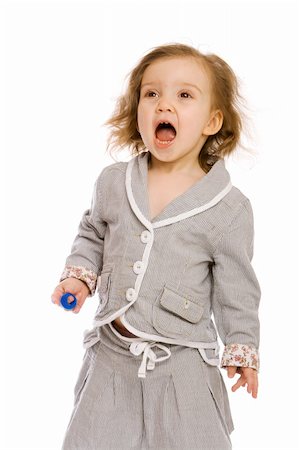 simsearch:400-04637418,k - A nice toddler shouting, isolated, over white Stock Photo - Budget Royalty-Free & Subscription, Code: 400-04615758