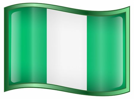 simsearch:400-04285611,k - Vector - EPS 9 format. Image - Nigeria Flag Icon, isolated on white background. Foto de stock - Super Valor sin royalties y Suscripción, Código: 400-04615826