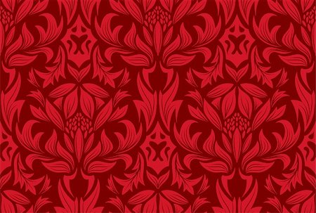 simsearch:400-04128525,k - Damask seamless vector background.  For easy making seamless pattern just drag all group into swatches bar, and use it for filling any contours. Stockbilder - Microstock & Abonnement, Bildnummer: 400-04615935