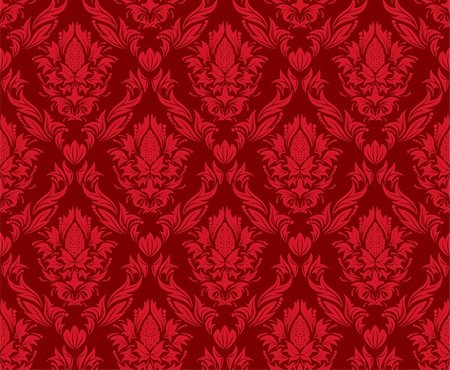 simsearch:400-04128525,k - Damask seamless vector background.  For easy making seamless pattern just drag all group into swatches bar, and use it for filling any contours. Stockbilder - Microstock & Abonnement, Bildnummer: 400-04615936