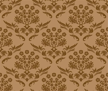 simsearch:400-04128525,k - Damask seamless vector background.  For easy making seamless pattern just drag all group into swatches bar, and use it for filling any contours. Stockbilder - Microstock & Abonnement, Bildnummer: 400-04615938