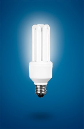 simsearch:400-04366277,k - Fluorescent Light Bulb on a blue background Ð energy concept Stock Photo - Budget Royalty-Free & Subscription, Code: 400-04616041