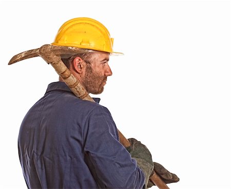 young caucasian labourer tired from hard day work Stock Photo - Budget Royalty-Free & Subscription, Code: 400-04616115