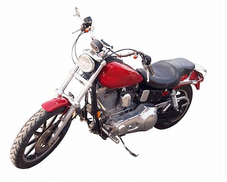 Red Motorbike isolated with clipping path Stockbilder - Microstock & Abonnement, Bildnummer: 400-04616317