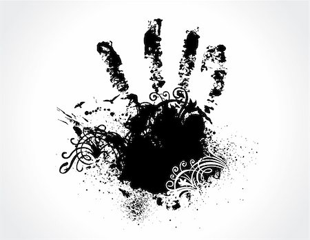 Vector illustration of a technological circuitry hand splatter with highly detailed ink explosion Stock Photo - Budget Royalty-Free & Subscription, Code: 400-04616323