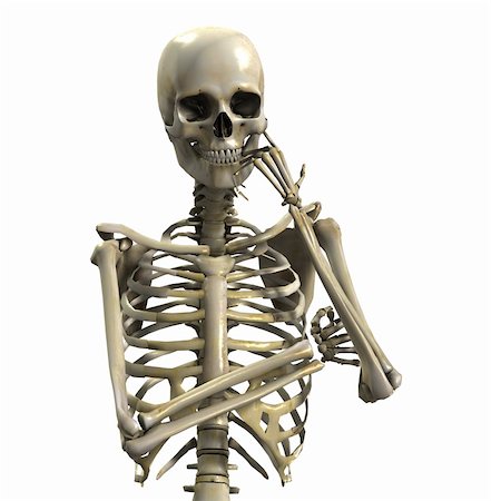 simsearch:400-03933783,k - A skeleton that is thinking hard. Stock Photo - Budget Royalty-Free & Subscription, Code: 400-04616912