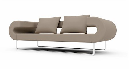 simsearch:400-04617249,k - isolated modern sofa over white background Stock Photo - Budget Royalty-Free & Subscription, Code: 400-04617218