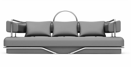 simsearch:400-06075399,k - isolated modern sofa over white background Stock Photo - Budget Royalty-Free & Subscription, Code: 400-04617228