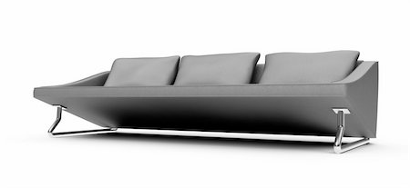 simsearch:400-06075399,k - isolated modern sofa over white background Stock Photo - Budget Royalty-Free & Subscription, Code: 400-04617229