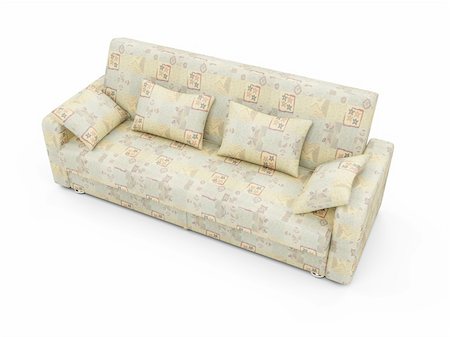 simsearch:400-09090800,k - isolated modern sofa over white background Photographie de stock - Aubaine LD & Abonnement, Code: 400-04617223