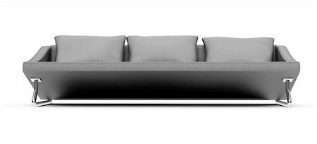 simsearch:400-06102809,k - isolated modern sofa over white background Stock Photo - Budget Royalty-Free & Subscription, Code: 400-04617231