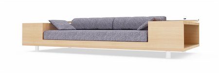 simsearch:600-07783899,k - isolated modern sofa over white background Stock Photo - Budget Royalty-Free & Subscription, Code: 400-04617264