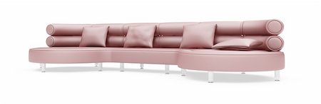 simsearch:600-07783899,k - isolated modern sofa over white background Stock Photo - Budget Royalty-Free & Subscription, Code: 400-04617267