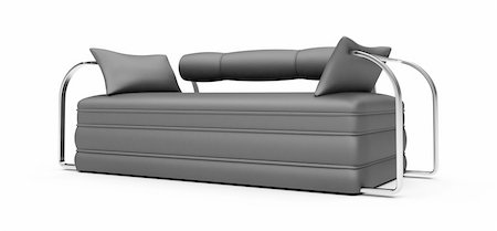 simsearch:400-06075399,k - isolated modern sofa over white background Stock Photo - Budget Royalty-Free & Subscription, Code: 400-04617262